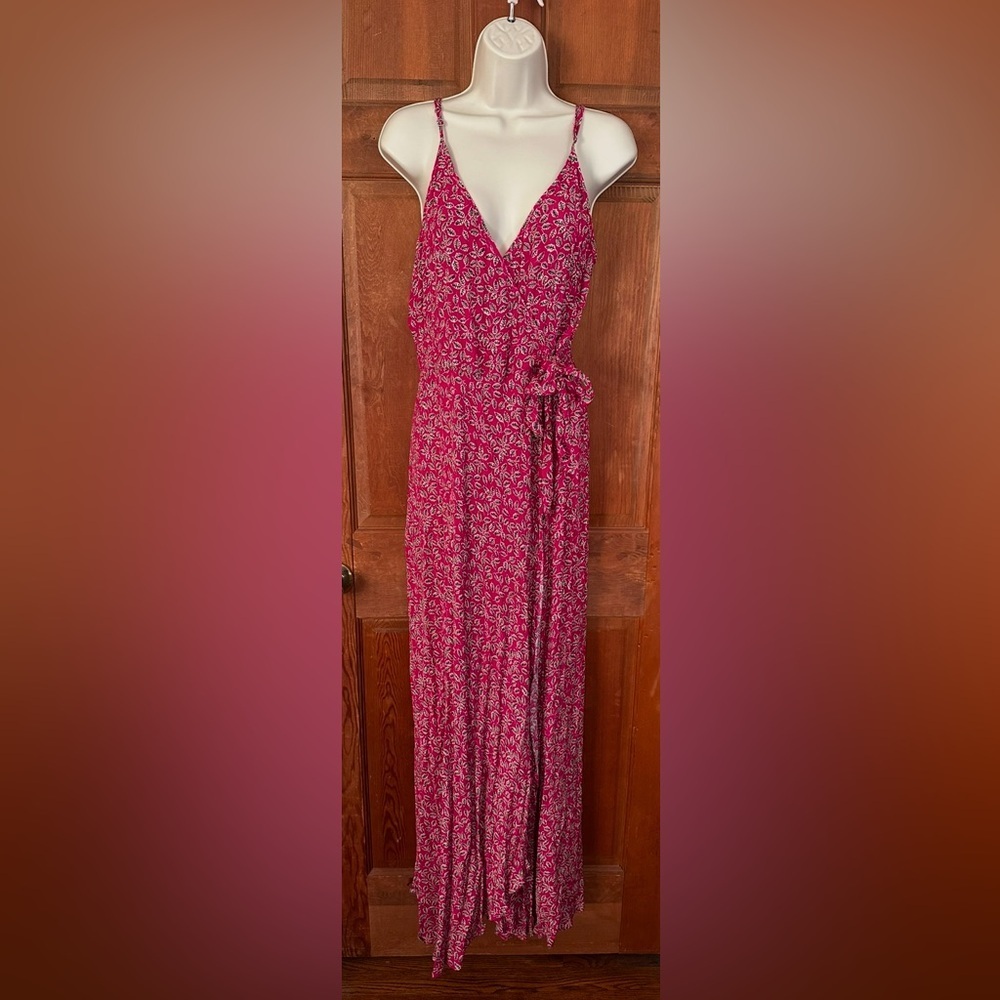 Band Of Gypsies Women’s Pink Wrap Maxi Dress Size Large